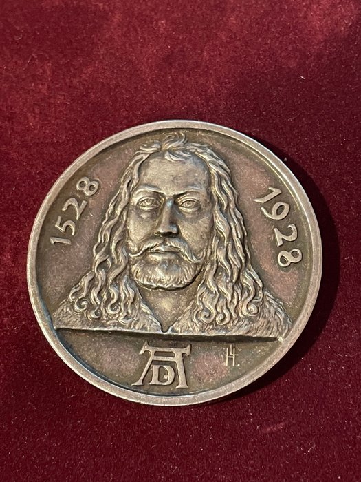 Germany, Weimar Republic. Silbermedaille 1928 , auf den 400. Todestag des Nürnberger Malers Albrecht Dürer