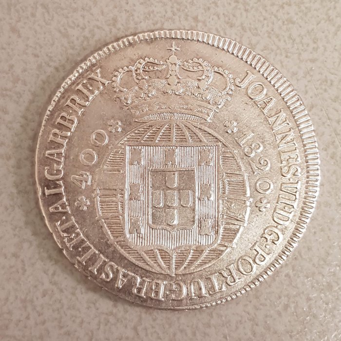 Portugal. D. João VI (1816-1826). Cruzado Novo (480 Reis) 1820 - Coroa Alta