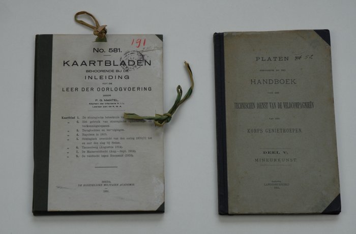 Voorschriften en Handleidingen over div. militaire onderwerpen - met kaarten en platen - 1912/1935