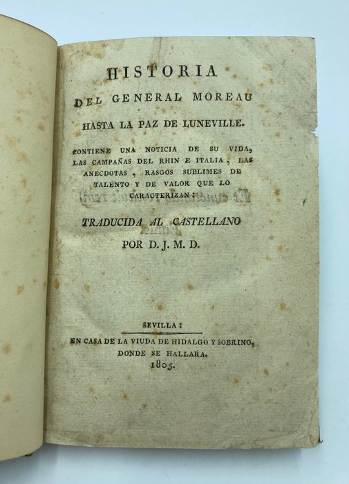 Charles Yves Cousin - Historia del General Moreau hasta la Paz de Luneville - 1805