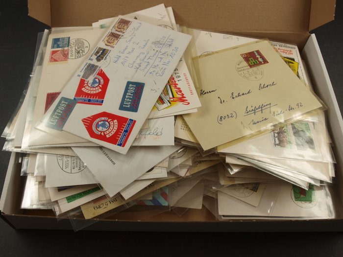 Allemagne, République Fédérale - Lot with documents, including many FDCs, commemorative postmarks, etc.