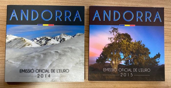 Andorra. Year Set 2014 + 2015 BU