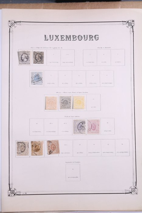 Luxembourg 1852/1949 - Collection on old Yvert album pages