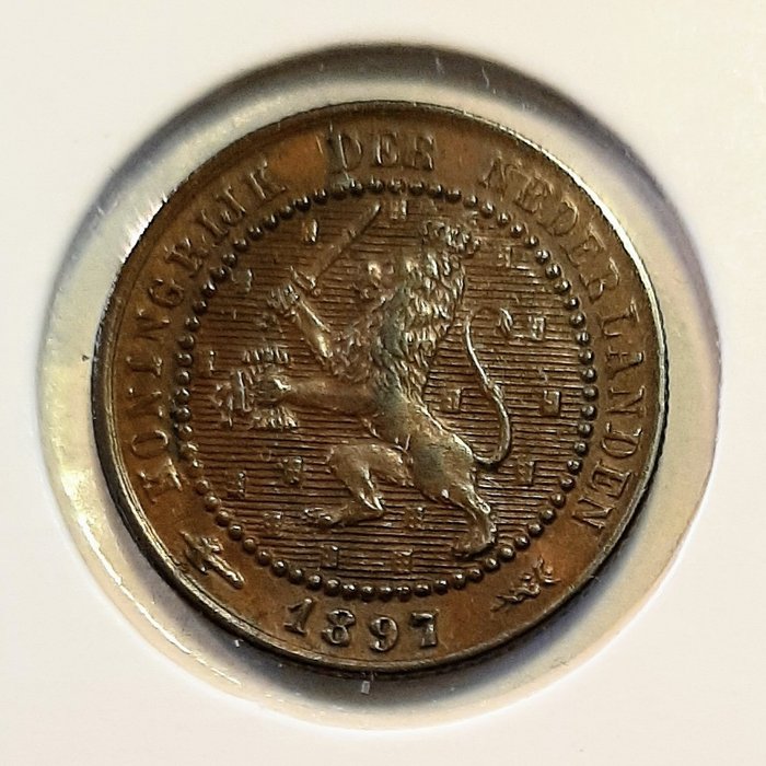 Netherlands. Wilhelmina (1890-1948). 1 Cent 1897