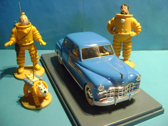 Tintin - Ensemble ¨Lune¨ - 3x figurine + Voiture  1/24 - La Coronet de Sbrodj - (2020)