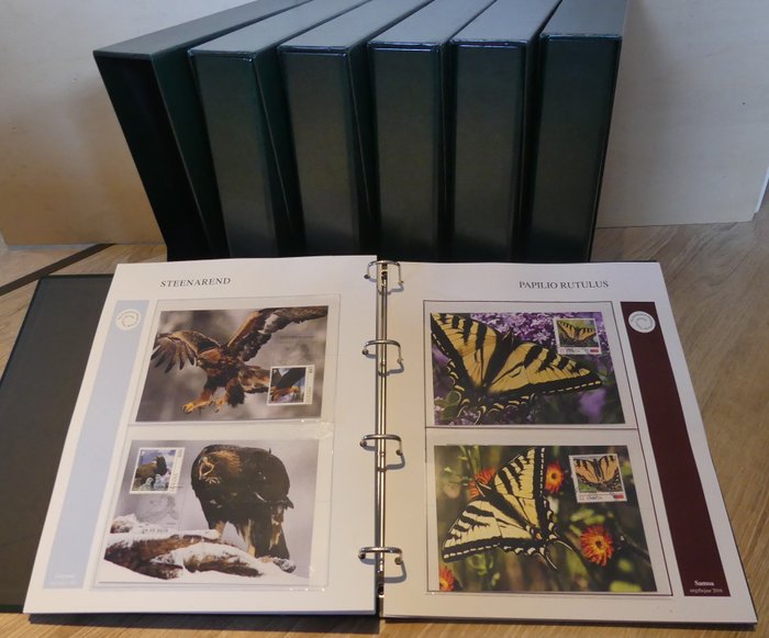 Wereld - WWF - Bedreigde diersoorten, 1988/2016 - Uitgebreide collectie maximumkaarten in 6 albums met cassette
