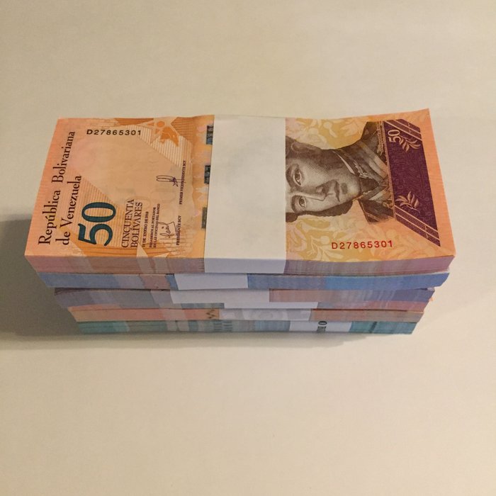 Venezuela - 600 banknotes 2007-2018  -  6 original bundles