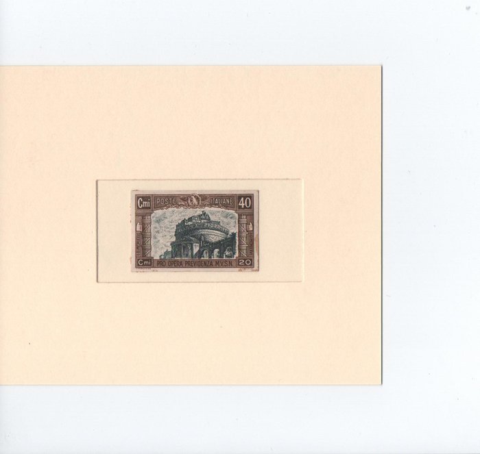 Italy Kingdom 1926 - Chalcographic proof from the original stamp - Sassone n° 206