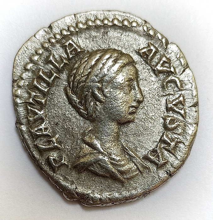Roman Empire. Plautilla († AD 212). AR Denarius,  Rome 202-205