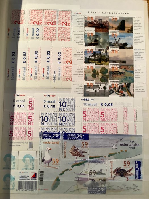 Niederlande 2002/2019 - Batch of stamps and many sheets in stock book
