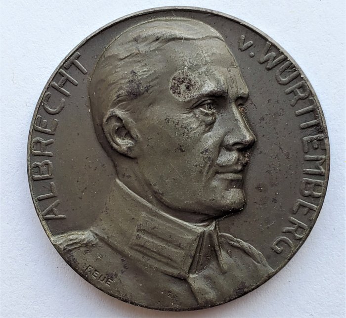 Germany, Empire. Wilhelm II. (1891-1918). Medaille 1915, auf den siegreichen Generalfeldmarschall, Kronprinz Albrecht von Württemberg.