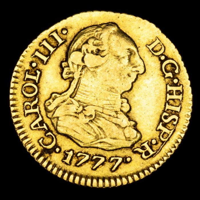 Spain. Carlos III (1759-1788). Medio Escudo - Madrid, 1777 PJ.