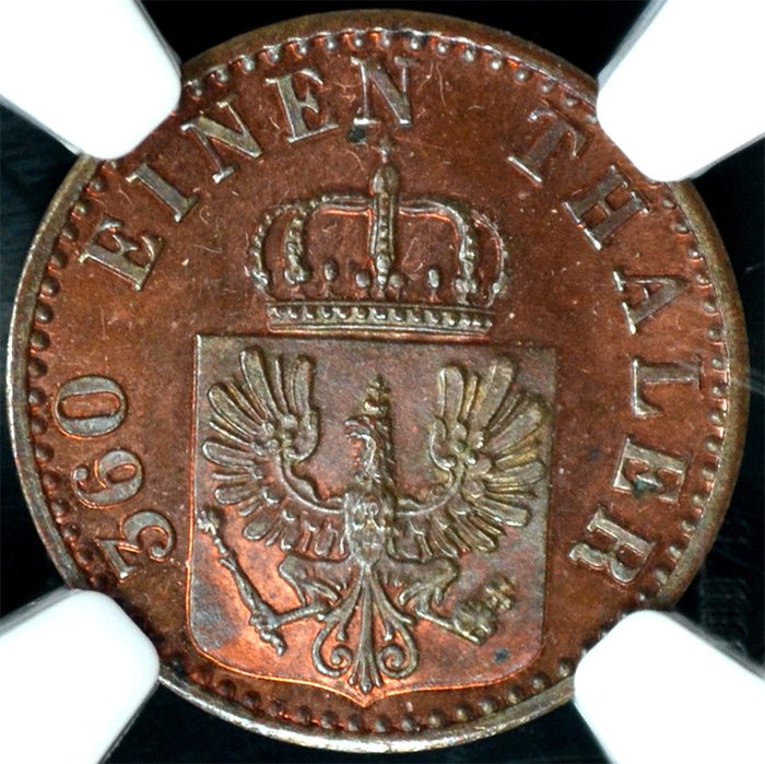 Germany, Prussia. Wilhelm I. (1861-1888). 1 Pfennig 1871-A Proof (Erhaltung !!)