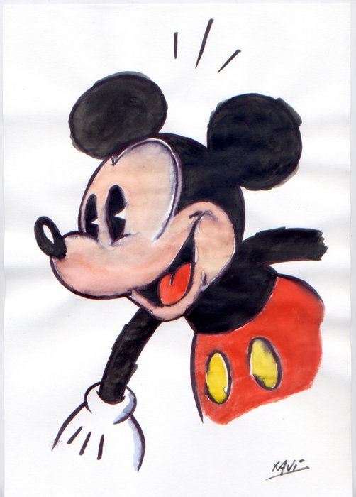 Mickey Mouse - Dibujo original - Mickey 1940 - 21 x 29,7 cm. - (2018)