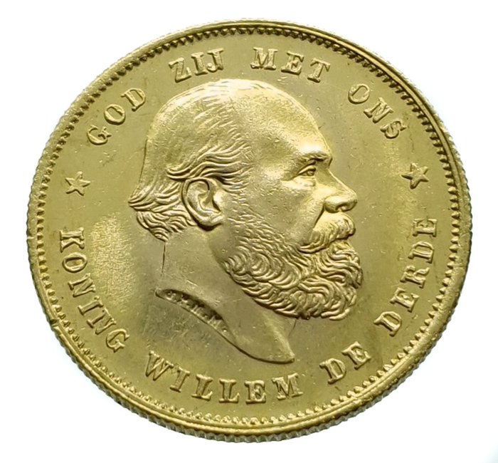 Netherlands. Willem III (1849-1890). 10 Gulden 1876