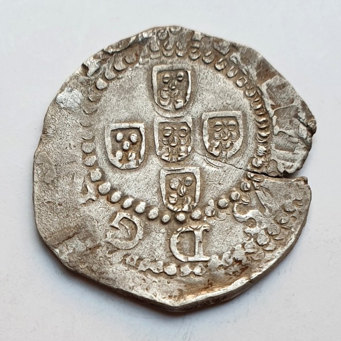 Portugal. D. Filipe II (1598-1621). Meio Tostão (50 Reais) - D G REX.PO