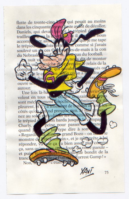 Goofy - Dibujo original - Run, Forrest Goofy - 13,8 x 22 cm. - (2020)