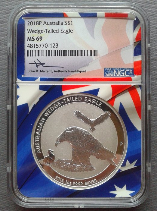 Australie. 1 Dollar 2018 Wedge-Tailed Eagle NGC MS69 - 1 oz