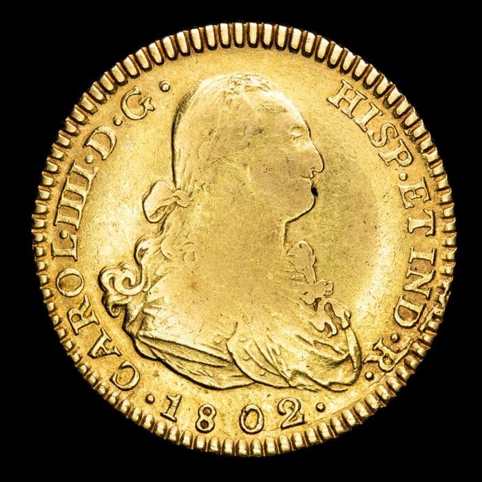 Spain. Carlos IV (1788-1808). 2 Escudos - 1802 - Madrid. FA.