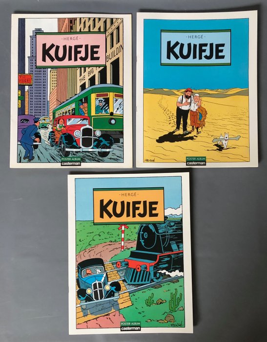 Tintin - 3X Album posters - Série complète - (1986)