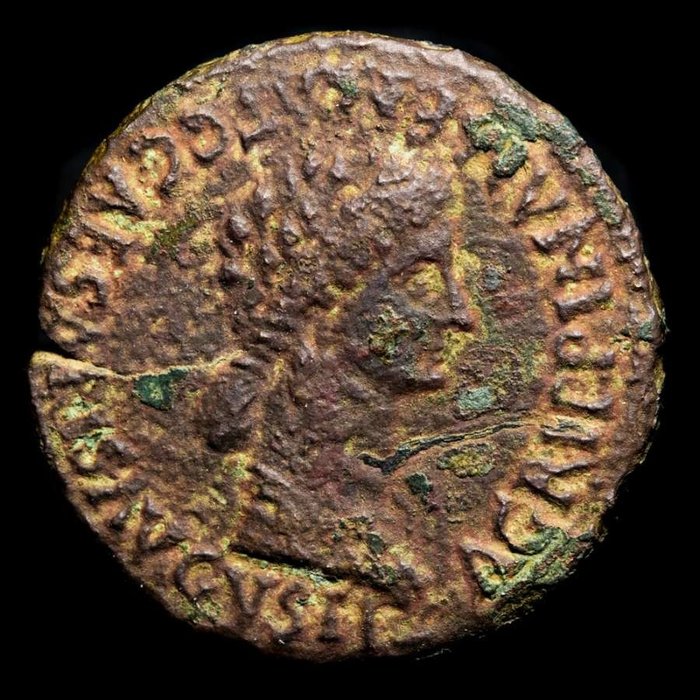 Roman Empire. Caligula (AD 37-41). Æ As,  for Agrippina. Caesaraugusta. TITVLLO ET MONTANO II VIR / C C A