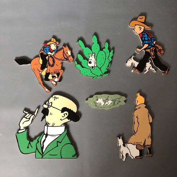 Tintin - Ensemble de 6 figurines décoratives Trousselier - (années 90)