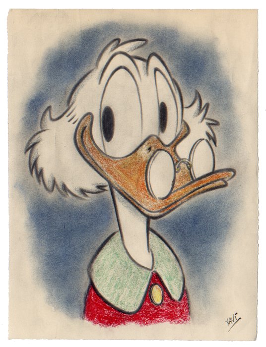 Scrooge McDuck - Dibujo original - Old Scrooge - 22,3 x 29,6 cm. - (2015)