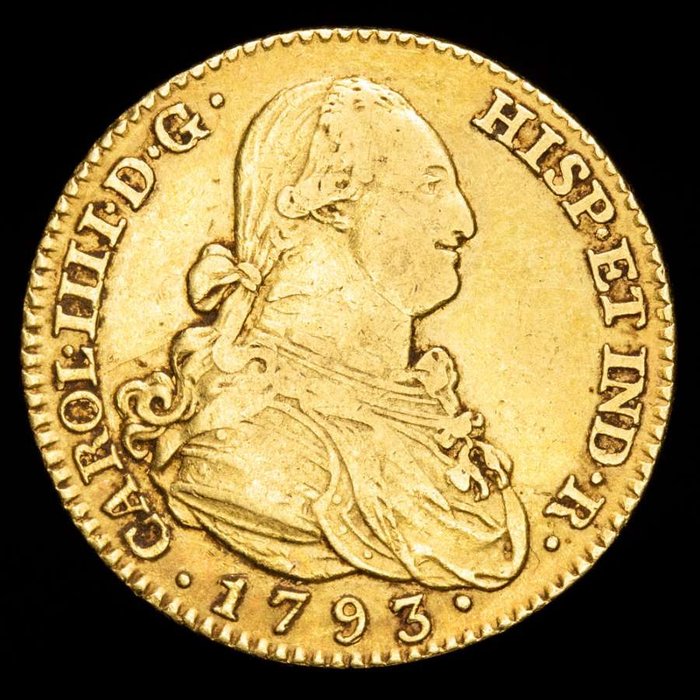 Spain. Carlos IV. 2 Escudos - 1793. MF. Ceca de Madrid