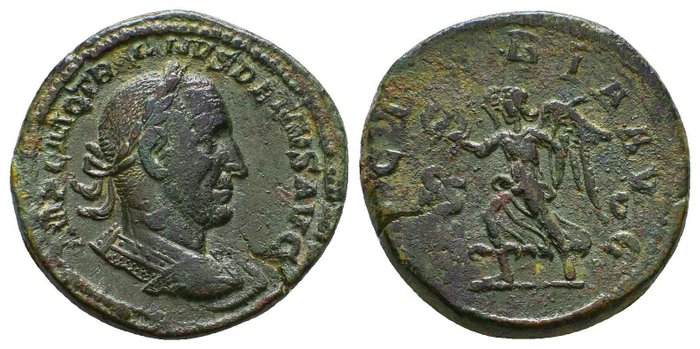 Roman Empire. Trajan Decius (AD 249-251). Æ Sestertius,  Rome mint, 5th officina. 2nd-3rd emissions, AD 249-250
