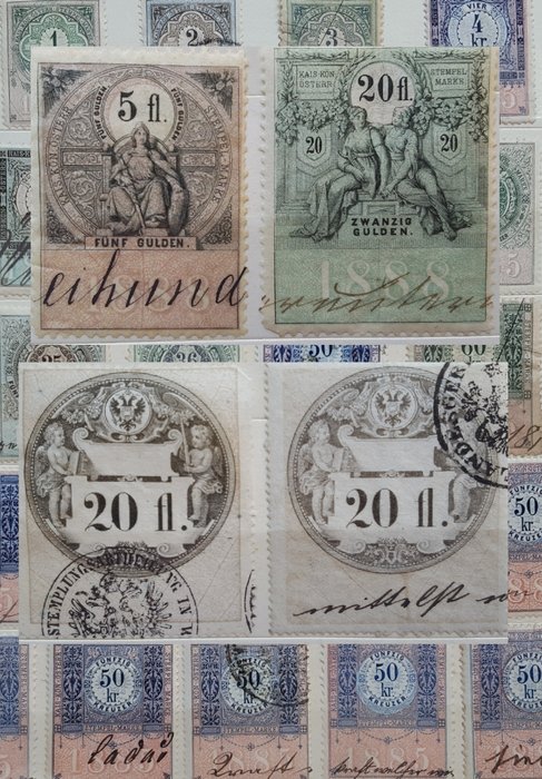 Autriche 1857/1955 - Revenue stamps