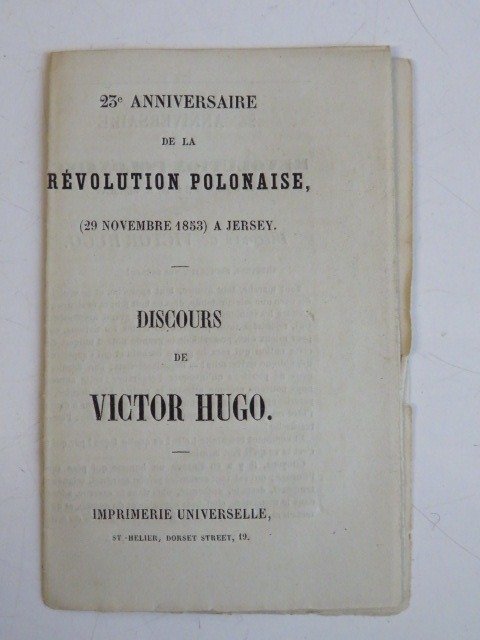 Victor Hugo - 23e anniversaire de la Révolution polonaise - 1853