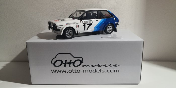Otto Mobile 1:18 - Urheiluauton pienoismalli -Ford Fiesta GR.2 Motorcraft Rally Montecarlo '79 Vatanen - OT894