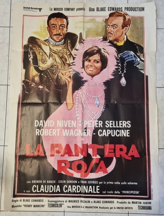 The Pink Panther (La Pantera Rosa) - 1963 - Peter Sellers - Poster, Original Italian Cinema release - Manifesto 2F 140x100 cm - Prima edizione