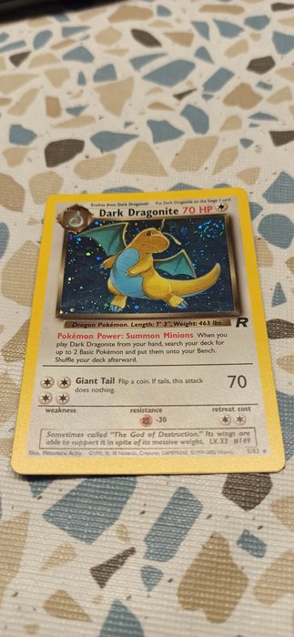 The Pokémon Company - Trading card Dark Dragonite  Rocket Holo Foil