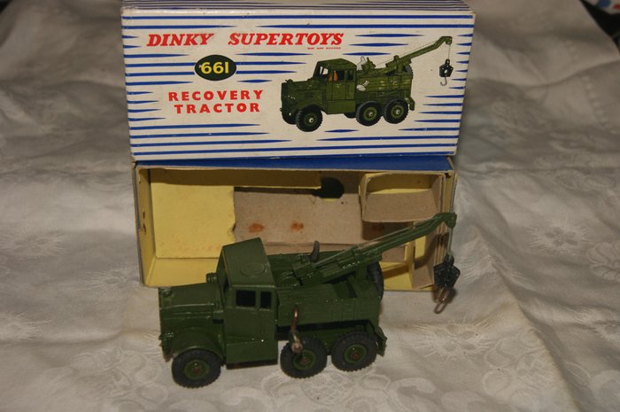 Dinky SuperToys - 1:48 - British Army Scammell Recovery Tractor no.661 - First Issue - No windows 1957 - In Original First Series Supertoys Box