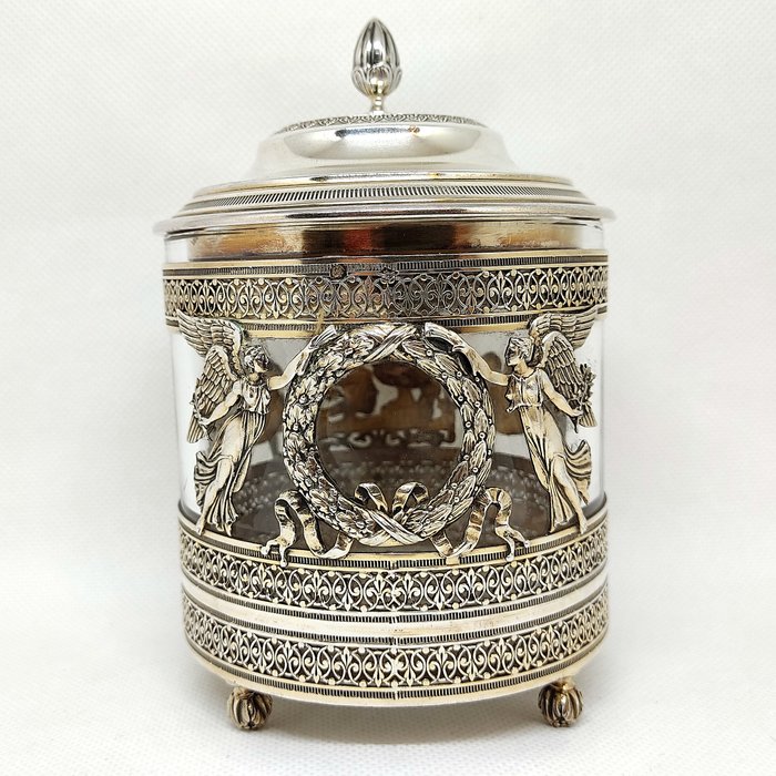 Doos - Zilver verguld, Kristal - Frankrijk - Tweede helft 19e eeuw