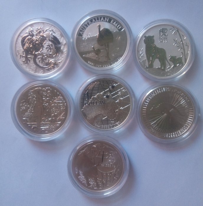 Australia. 7 monete 2021-2022 - 7 x 1 Oz