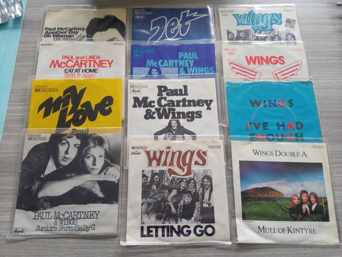 Paul McCartney, Wings - 12x7" German  Press - Multiple titles - 45 rpm Single - 1970/1977
