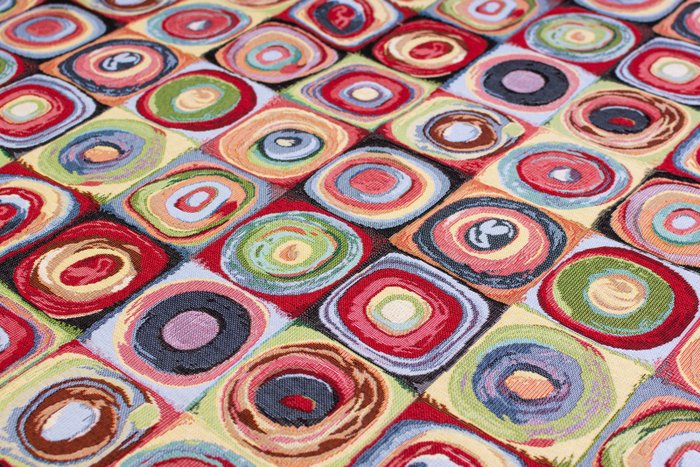 令人惊叹的 Kandinskij 风格 gobelin 面料，抽象艺术多色 - 5.50 x 1.40 米！！！ - 纺织品  - 550 cm - 140 cm