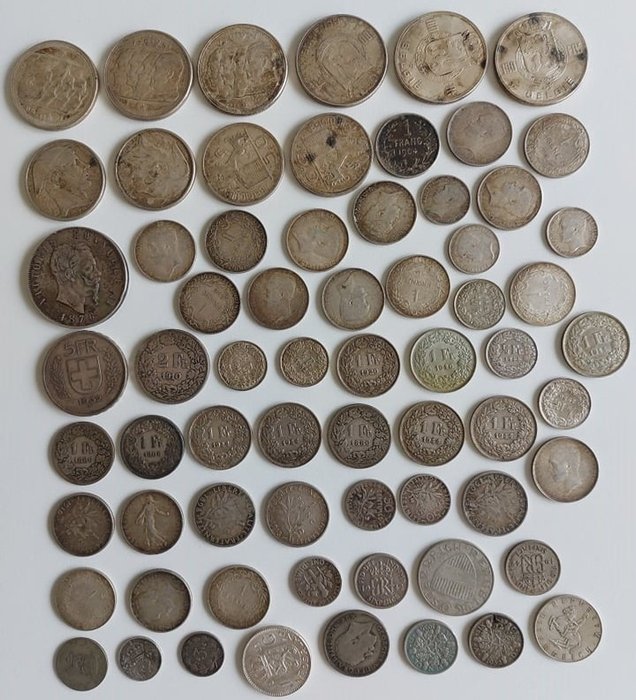 World. Lot diverse munten 19de en 20ste eeuw (67 stuks)