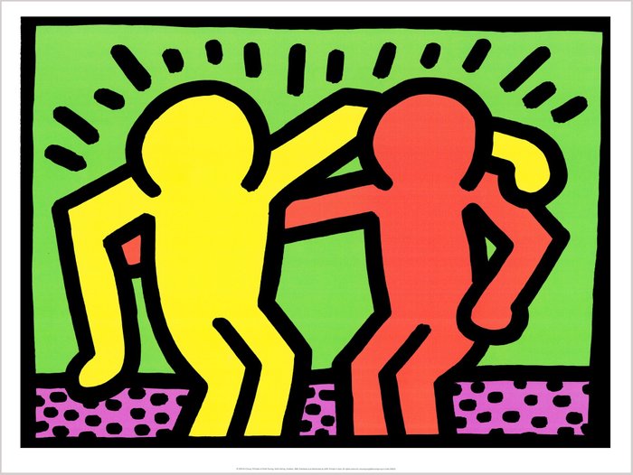 Keith Haring, (after) - Amigos (Me alegro de verte) - Big Size