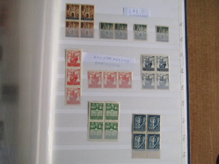 Spain 1898/2005 - 273 cinderella stamps, themes, charity, patriotic, religion, city councils, tax stamps and events