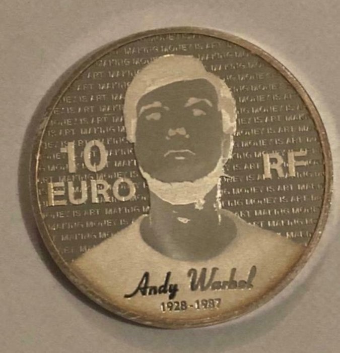 Frankreich. 10 Euro 2011, 25e anniversaire de la mort d'Andy Warhol