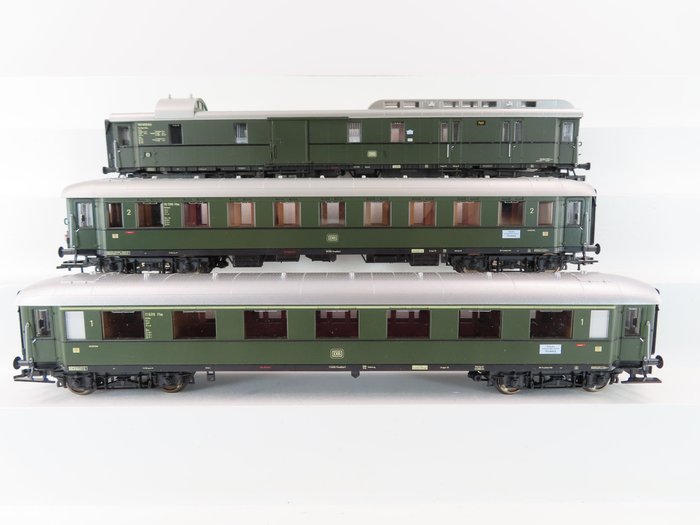 Fleischmann H0 - 5631K/5636K/5638K - Passenger carriage - 3 Express train carriages 1st, 2nd class and Mail/luggage - DB