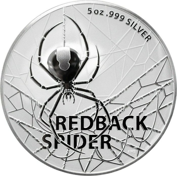 Australie. 5 Dollars 2021 Red Back Spider Australia`s Most Dangerous - 5 Oz