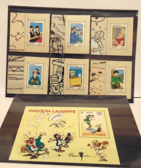 Preview of the first image of France - France 2007 Rare Tintin series 4051 to 4056 MNH from the book - Printed + Sheet Lagaffe 20.