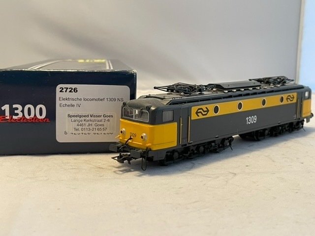 Electrotren H0 - 2726 - Locomotive électrique - série 1300 gris jaune - (7281) - NS