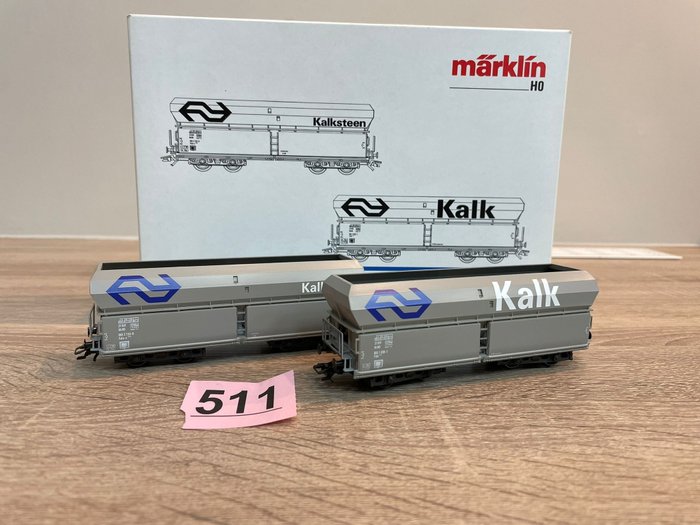 Märklin H0 - 46242 - Coffret de wagon de marchandises - Ensemble 2 pièces à la chaux - NS