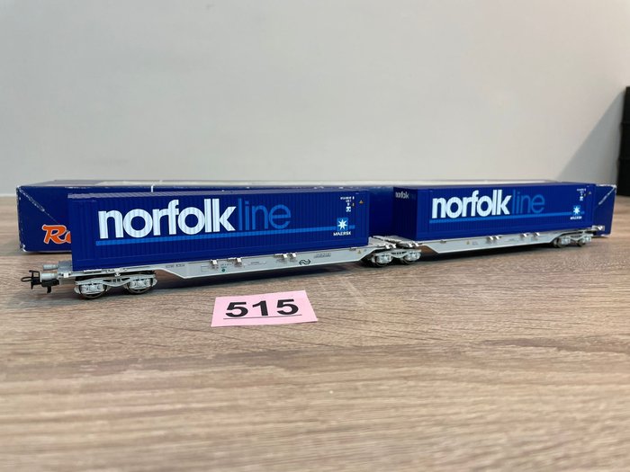 Roco H0 - 47114 - Transport de fret - Wagon porte-conteneurs ''Norfolkline'' - NS