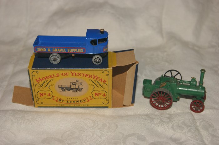 Matchbox "Models of Yesteryear" Series - Scale 1.80 - Model Yesteryear Series: First Original Issue "1928 Sentinel Stream Waggon"" no.Y4-1 - 1956 & "1925 ALLCHIN Traction Engine"no.Y1-1 - 1956